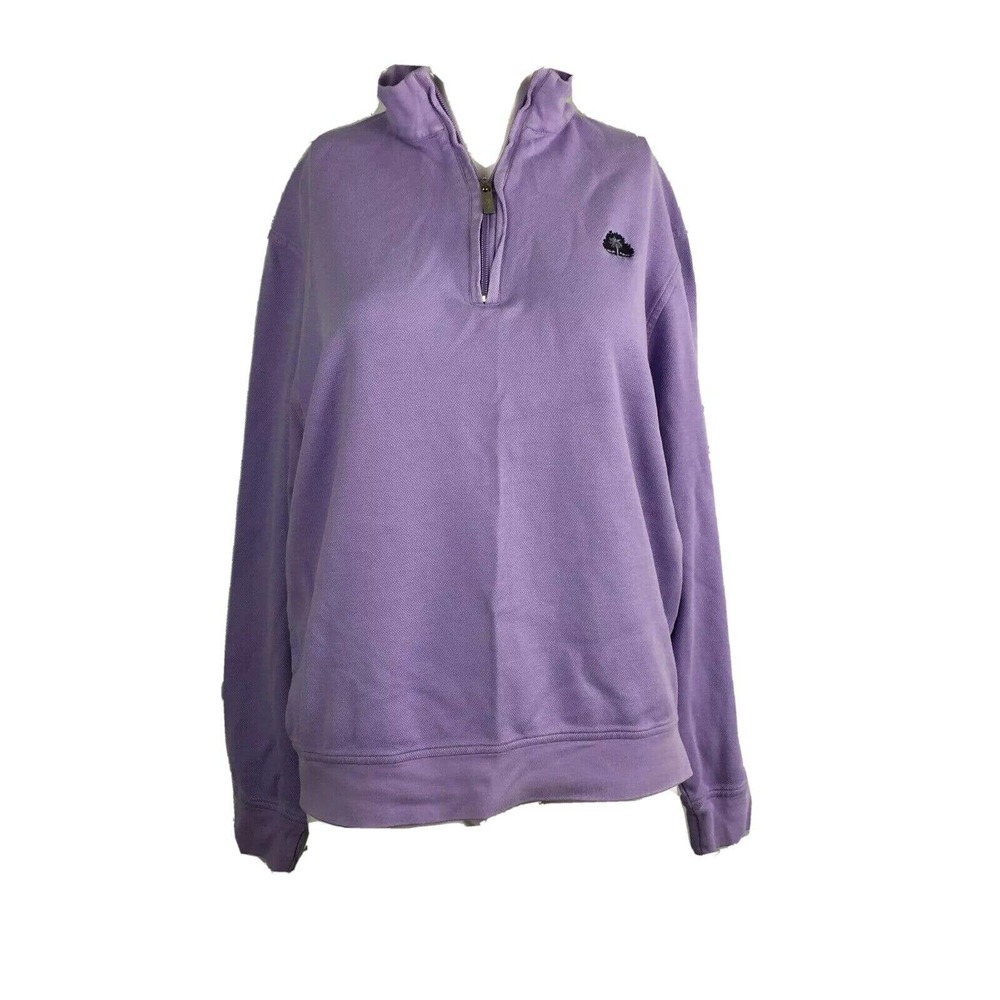 Bobby‎ Jones Sweater Womens Sz M Purple Pima Cotton 1/4 Zip Turtleneck Pullover